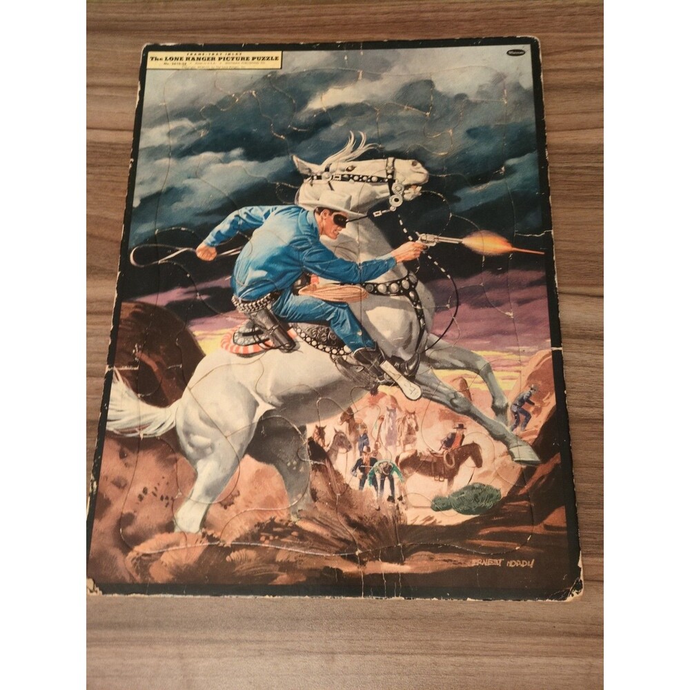 Vintage Whitman The Lone Ranger Picture Puzzle Frame-Tray Inlay